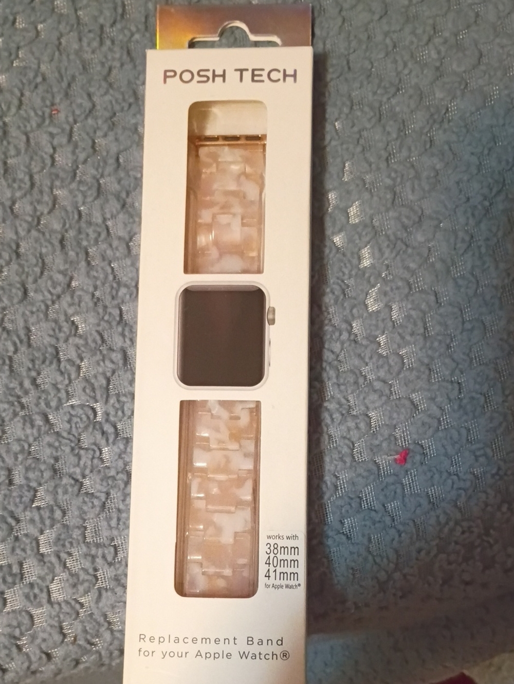 Marble Resin Replacement Band for Apple Watch - Pink/Cream